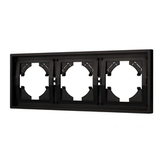 Изображение Рамка 3 поста пластиковая Arlight TENDO, черный матовый 053844